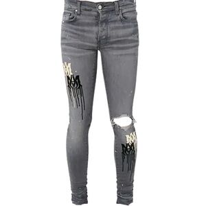 Amiri Grey MA Stencil Jeans (Authentic)